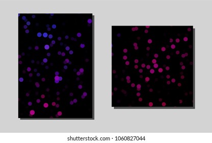 Dark Purplevector cover for Envelopes. Modern abstract design concept with colorful gradient. New design for a poster, banner of your website.