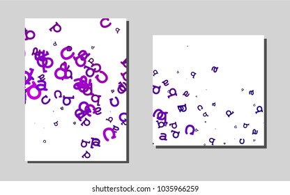 Dark Purplevector cover for Envelopes. Web interface on abstract background with colorful gradient. Completely new template for your brand book.
