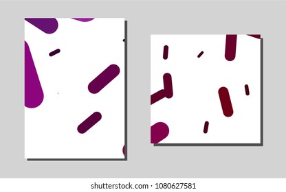 Dark Purplevector cover for Envelopes. Web interface on abstract background with colorful gradient. The pattern can be used for any ad, booklets.