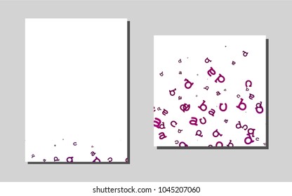Dark Purplevector layout for Leaflets. Abstract booklet on colored background with gradient. Beautiful design for cover of notepads.
