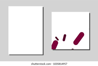Dark Purplevector layout for Leaflets. Beautiful colored sample in A4 size. Completely new template for your brand book.