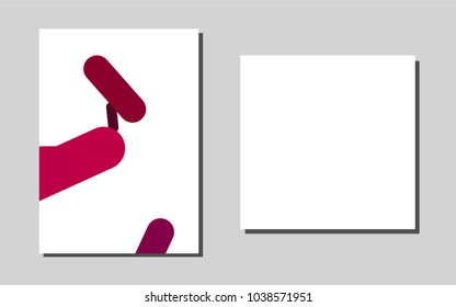 Dark Purplevector layout for Leaflets. Booklet with textbox on colorful abstract background. Completely new template for your brand book.