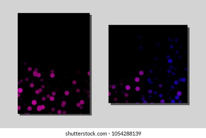 Dark Purplevector layout for Leaflets. Booklet with textbox on colorful abstract background. Pattern for ads, leaflets, labels of your business.