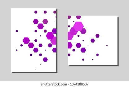 Dark Purplevector layout for Leaflets. Glitter abstract design concept with text box. Pattern for ads, leaflets, labels of your business.