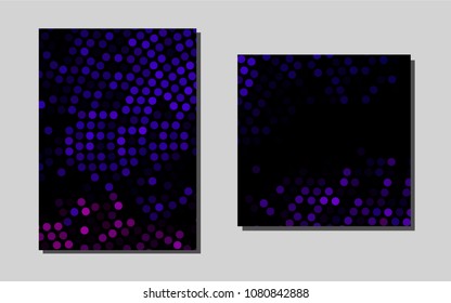Dark Purplevector layout for Leaflets. Modern abstract design concept with colorful gradient. Pattern can be used as a template for calendars.