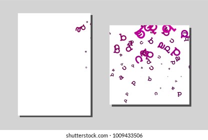 Dark Purplevector template for landing pages. Abstract booklet on colored background with gradient. Pattern for beautiful business cards, folders.
