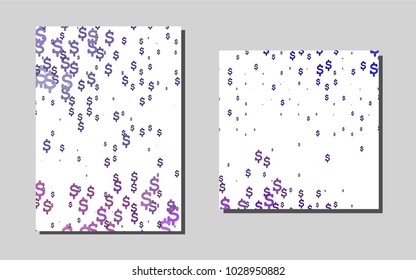 Dark Purplevector template for landing pages. Abstract booklet on colored background with gradient. Beautiful design for cover of notepads.