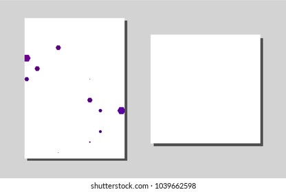 Dark Purplevector template for landing pages. Beautiful colored sample in A4 size. Pattern for beautiful business cards, folders.