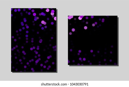 Dark Purplevector template for landing pages. Beautiful colored sample in A4 size. The pattern can be used for any ad, booklets.