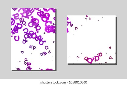 Dark Purplevector template for landing pages. Beautiful colored sample in A4 size. The pattern can be used for any ad, booklets.