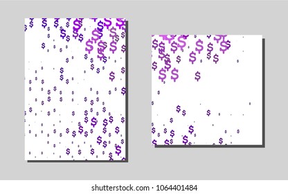 Dark Purplevector template for landing pages. Abstract booklet on colored background with gradient. Beautiful design for cover of notepads.