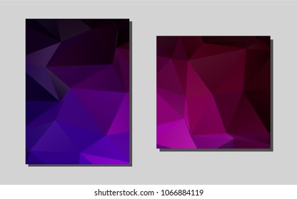 Dark Purplevector template for landing pages. Glitter abstract design concept with text box. Completely new template for your brand book.