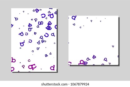 Dark Purplevector template for landing pages. Abstract booklet on colored background with gradient. New design for a poster, banner of your website.