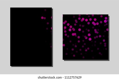 Dark Purplevector template for landing pages. Booklet with textbox on colorful abstract background. Completely new template for your brand book.