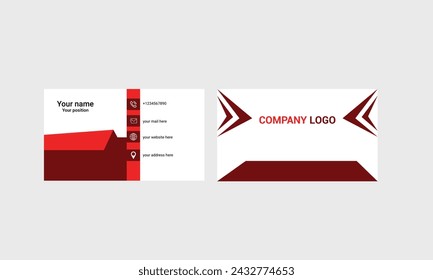 dark rad color victor business card 