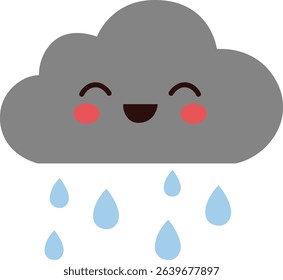 A dark rain cloud with heavy droplets, perfect for stormy or gloomy weather-themed designs or dramatic visual storytelling.

