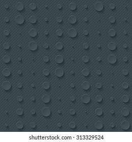 Dark rain dots walpaper. 3d seamless background. Vector EPS10.