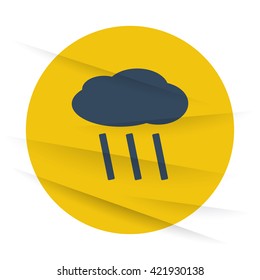 Dark Rain icon label on wrinkled paper
