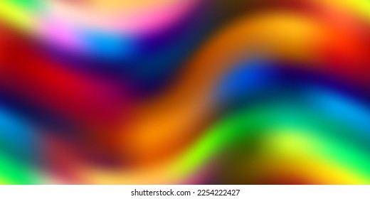 Dark rainbow holographic abstract seamless pattern. Vibrant Iridescent background in 80s and 90s style. Tie dye art gradient effect. Unicorn wallpaper. Fairy tale backdrop. Gradient mesh