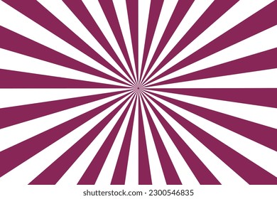 Dark Raspberry color and white color Sunburst for the background. flag of japanese. The rising sun.
