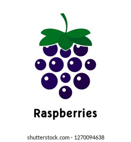 dark raspberry on a white background. Logo. Vector illustration