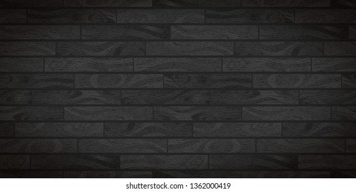 Dark realistic wide wooden boards with texture