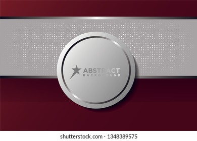 dark red 3d background  with a combination luminous dots 3d and silver lines.