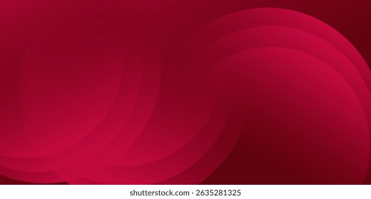 Fondo abstracto rojo oscuro con curva brillante. Elemento geométrico degradado rojo brillante. Gráfico de líneas curvas dinámicas. Concepto de tecnología futurista moderno. EPS10