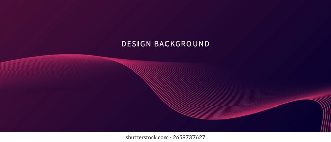 Dark red abstract background with glowing red wave lines. futuristic background Modern concept technology. Vector illustration
