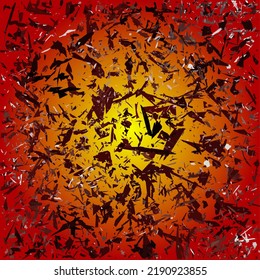 dark red abstract background, for halloween greeting card background, terrazzo, flock of abstract bats, vector aggressive background