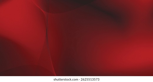 Fundo abstrato vermelho escuro com brilho de néon ultravioleta, linhas de luz embaçadas, ondas