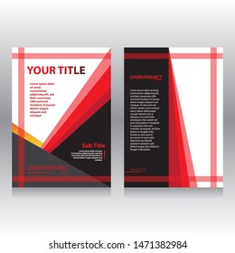 Dark Red abstract design book cover vector layout design 