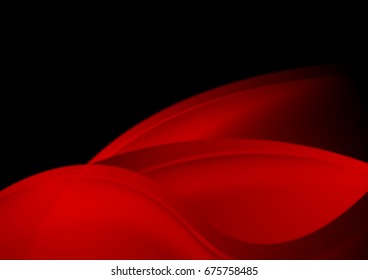 Dark red abstract elegant wavy background. Vector graphic design