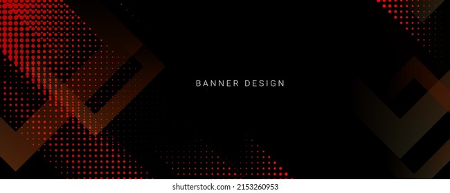 diseño de fondo de banner gráfico geométrico abstracto de color rojo oscuro 