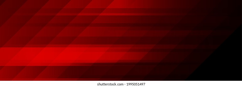 Dark Red Abstract Geometric Minimal Banner. Technology Vector Background