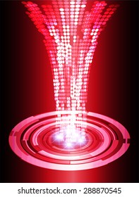 Dark red abstract light lamps vector background. Light Abstract Technology background for computer graphic website internet. circuit. star. Spark. pixel. infographics.