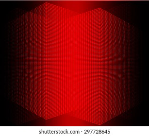 Dark red Abstract light lamps background for Technology computer graphic website internet and business.. Screen on stage. Vector illustration. Spot Effect. neon. point. dot