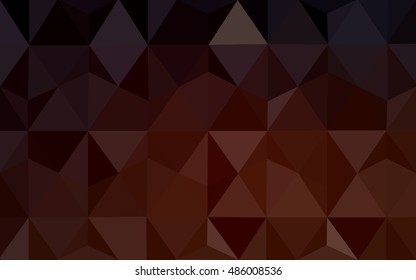 Dark red abstract mosaic background. A completely new color illustration in a vague style. Triangular pattern for your business design.