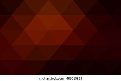 Dark red abstract mosaic background. Geometric illustration in Origami style with gradient.  Triangular pattern for your business design.