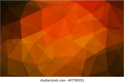 Dark red abstract mosaic background. Geometric illustration in Origami style with gradient.  Triangular pattern for your business design.