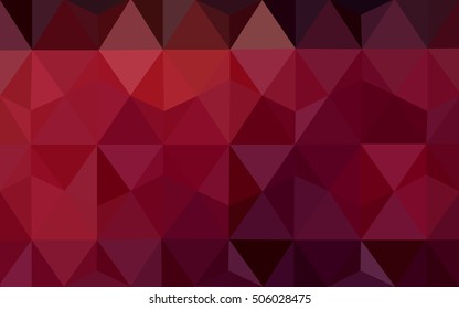 Dark red abstract mosaic background. Geometric illustration in Origami style with gradient.  Triangular pattern for your business design.