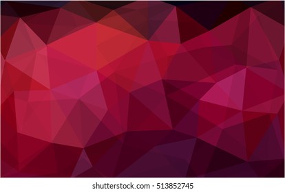 Dark red abstract mosaic background. A sample with polygonal shapes. A new texture for your design.