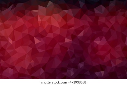 Dark red abstract mosaic pattern. Geometric illustration in Origami style with gradient.  Brand-new design for your business.