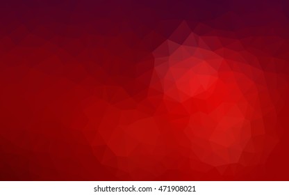 Dark red abstract mosaic template. Geometric illustration in Origami style with gradient.  A new texture for your design.