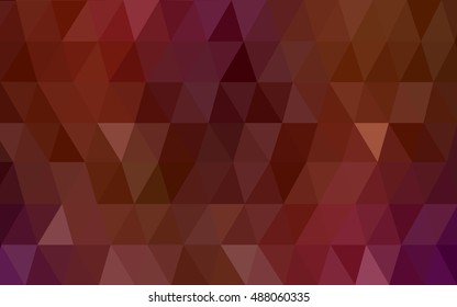Dark red abstract mosaic template. Creative geometric illustration in Origami style with gradient. A completely new design for your business.