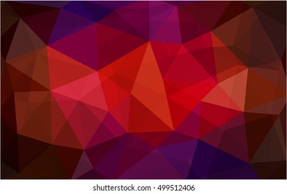 Dark red abstract mosaic template. Geometric illustration in Origami style with gradient.  The template can be used as a background for cell phones.