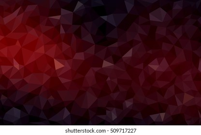 Dark red abstract mosaic template. Geometric illustration in Origami style with gradient.  A new texture for your design.