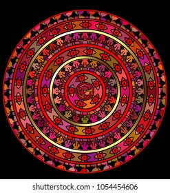 dark and red abstract plate