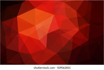 Dark red abstract polygonal background. Brand-new colored illustration in blurry style with gradient. Brand-new style for your business design.