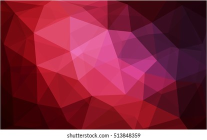 Dark red abstract polygonal background. Shining illustration, which consist of triangles. The textured pattern can be used for background.